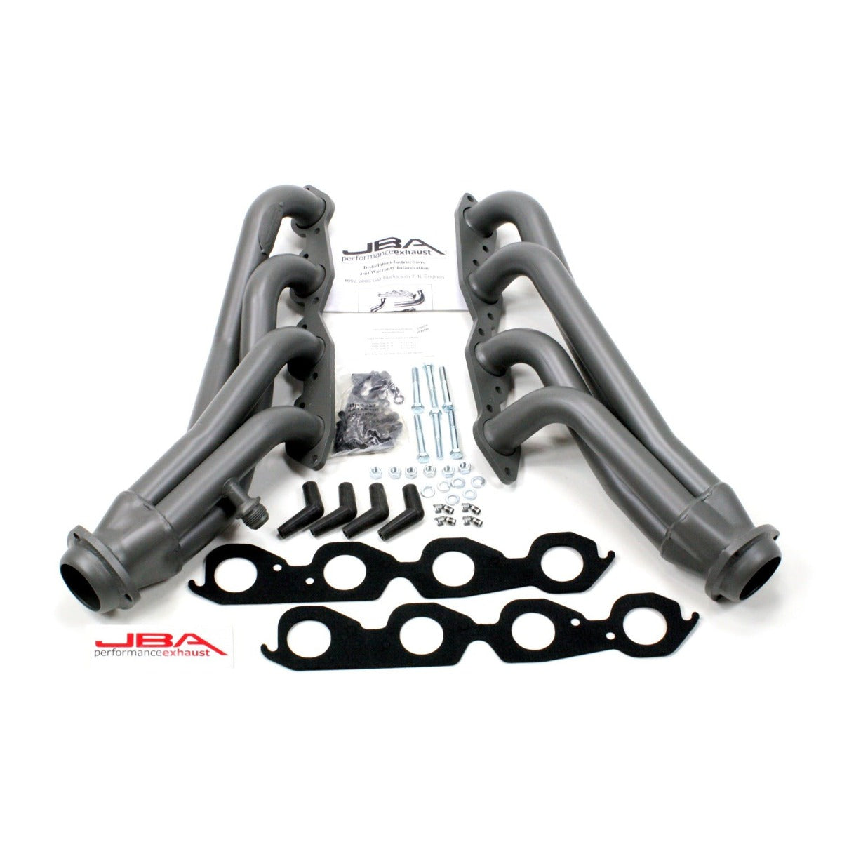 JBA Performance Exhaust 1822SJT 1822SJT 1 1/2 inch Shorty Stainless Steel 96-00 GM Truck 7.4