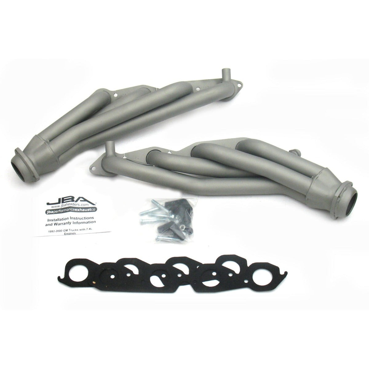 JBA Performance Exhaust 1823SJT 1823SJT 1 3/4 inch Shorty Stainless Steel 96-00 GM Truck 7.4
