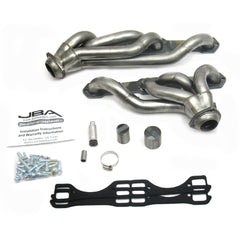 JBA Performance Exhaust 1830S-4 1830S-4 1 5/8 inch Shorty Stainless Steel 87-91 Suburban/Bla