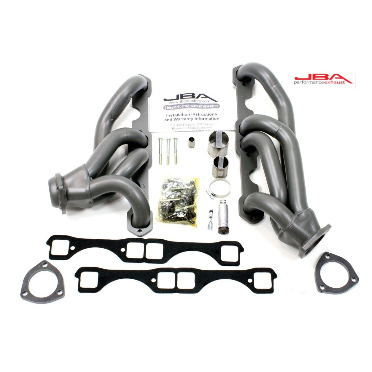 JBA Performance Exhaust 1830S-6JT 1830S-6JT 1 5/8 inch Shorty Stainless Steel GM Truck 5.0/5.7