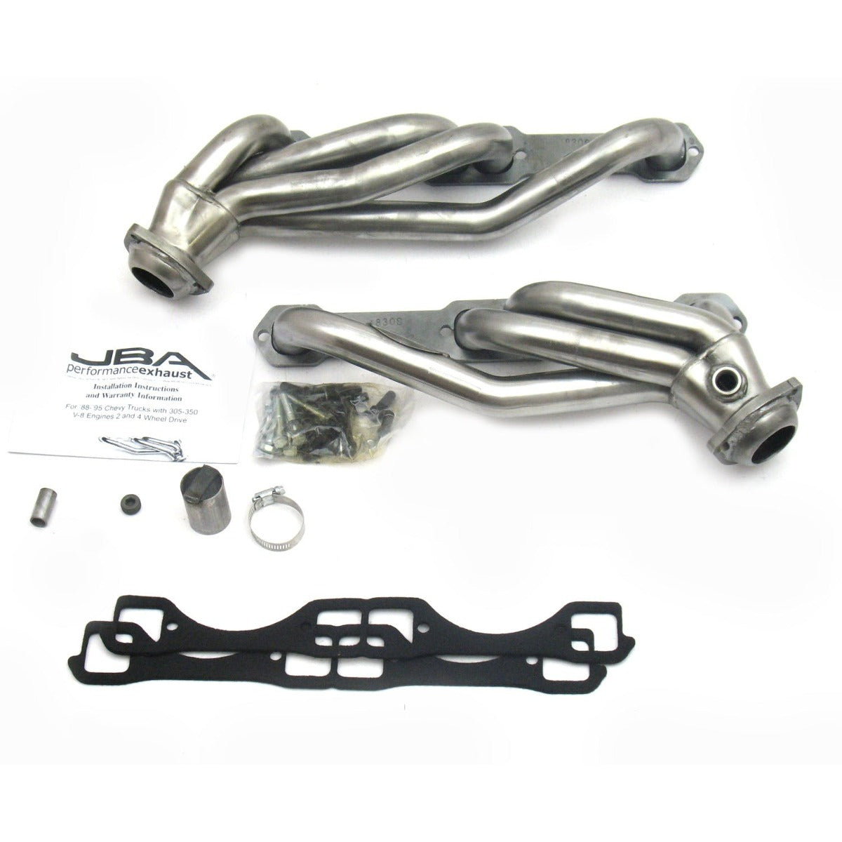 JBA Performance Exhaust 1830S 1830S 1 1/2 inch Shorty Stainless Steel 88-95 GM Truck 5.0L