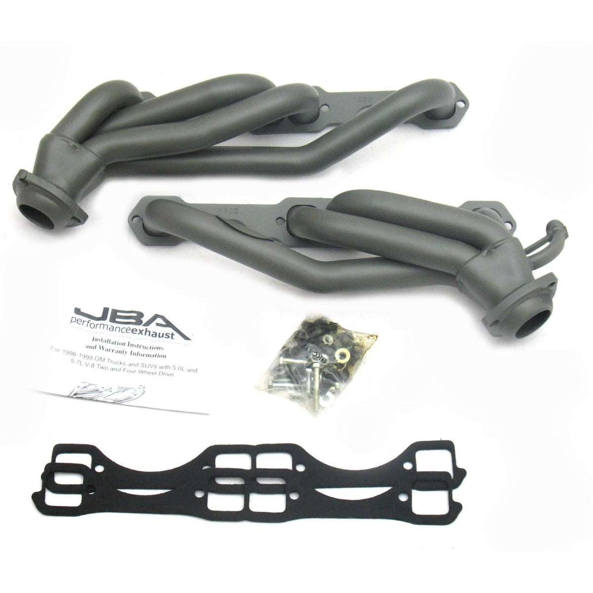 JBA Performance Exhaust 1832SJT 1832SJT 1 1/2 inch Shorty Stainless Steel 96-99 GM Truck 5.0
