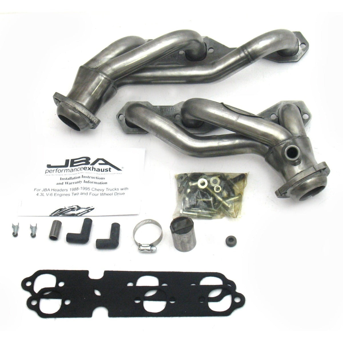 JBA Performance Exhaust 1840S 1840S 1 1/2 inch Shorty Stainless Steel 88-95 GM Full Size T