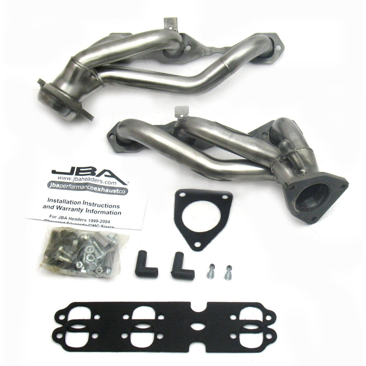 JBA Performance Exhaust 1842S-2 1842S-2 1 1/2 inch Shorty Stainless Steel 99-02 GM Truck 4.3