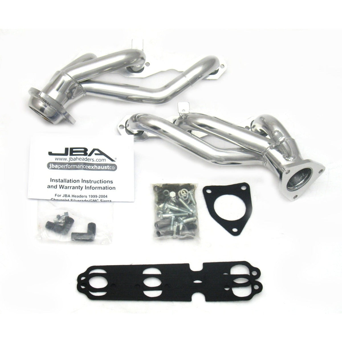JBA Performance Exhaust 1842S-2JS 1842S-2JS 1 1/2 inch Shorty Stainless Steel 99-02 GM Truck 4