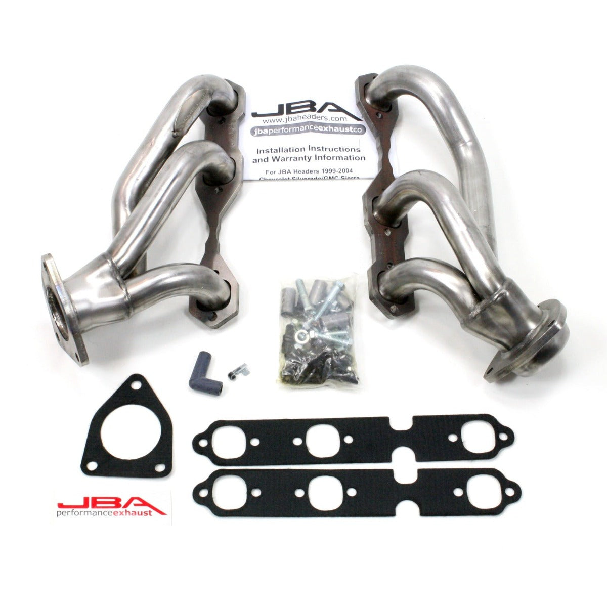JBA Performance Exhaust 1842S-9 1842S-9 1 1/2 inch Shorty Stainless Steel 03-12 GM Truck 4.3