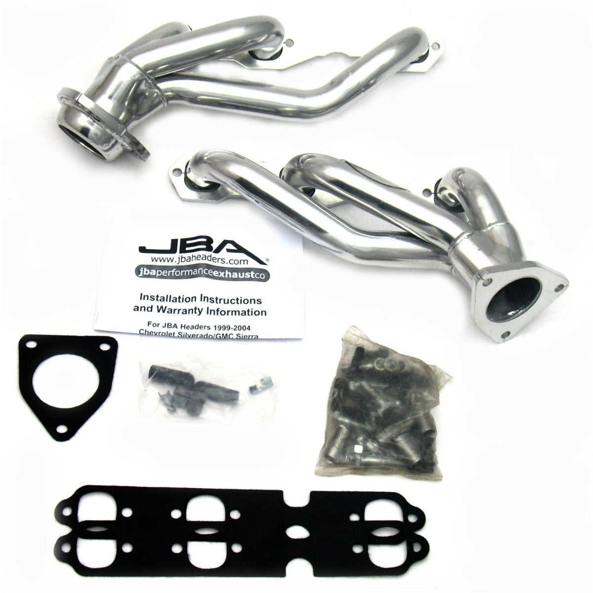 JBA Performance Exhaust 1842S-9JS 1842S-9JS 1 1/2 inch Shorty Stainless Steel 03-12 GM Truck 4