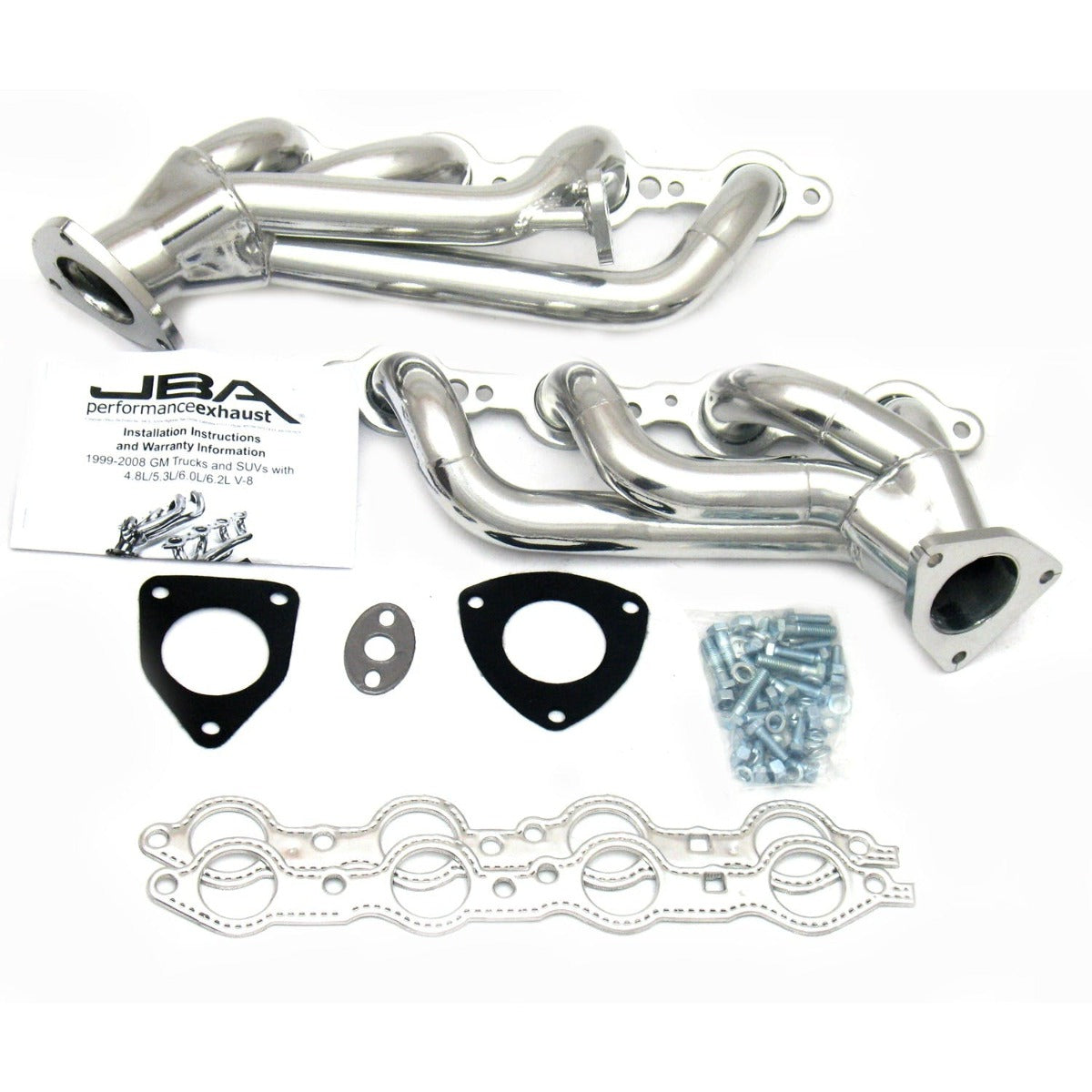 JBA Performance Exhaust 1850S-1JS 1850S-1JS 1 5/8 inch Shorty Stainless Steel 99-02 GM Truck 6