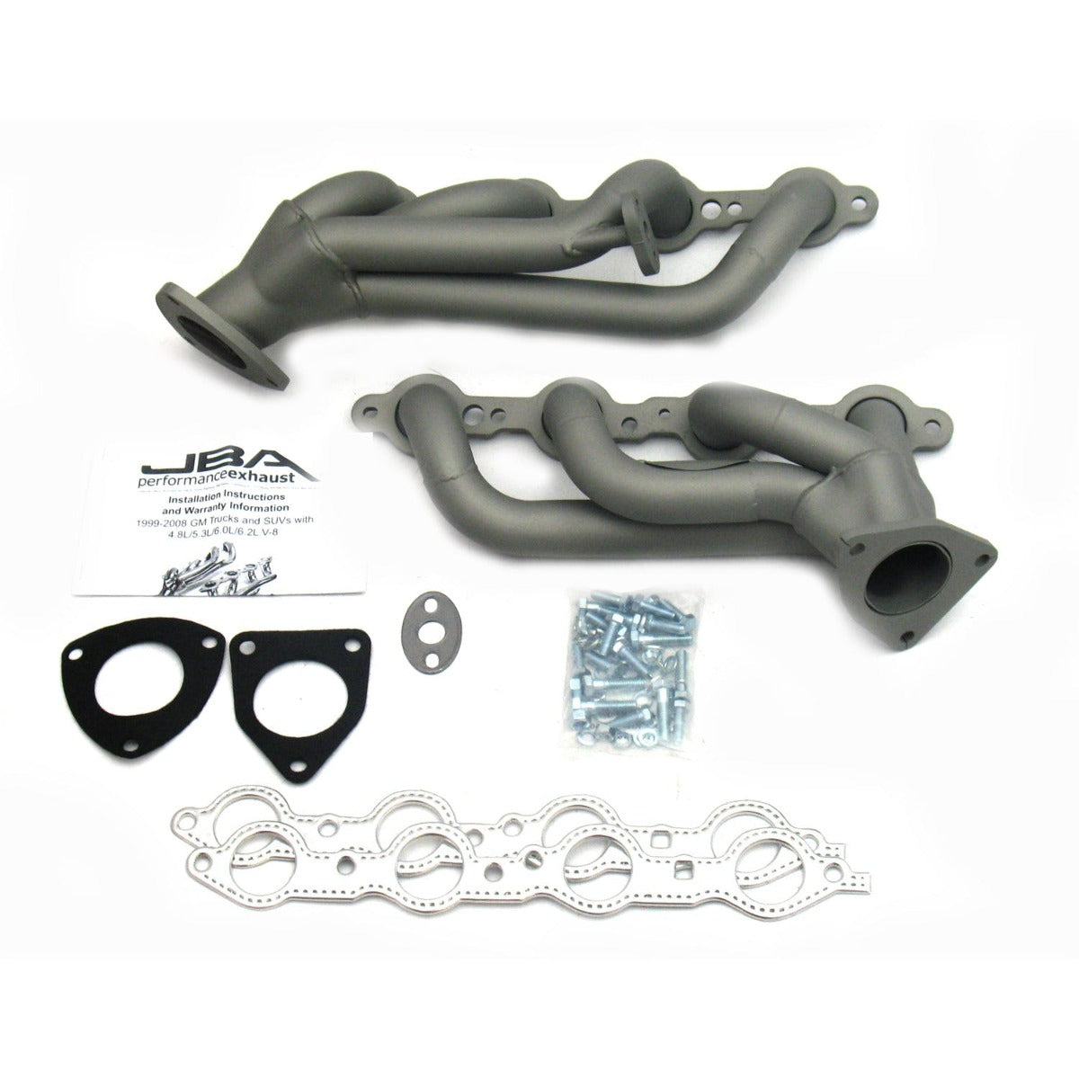JBA Performance Exhaust 1850S-1JT 1850S-1JT 1 5/8 inch Shorty Stainless Steel 99-02 GM Truck 6