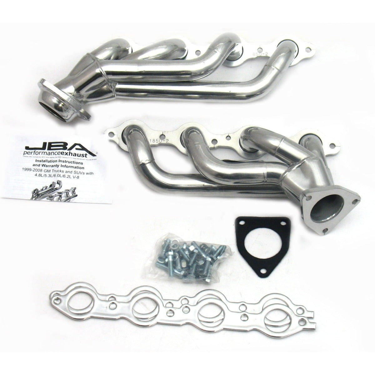 JBA Performance Exhaust 1850S-2JS 1850S-2JS 1 5/8 inch Shorty Stainless Steel 02-2012 GM Truck