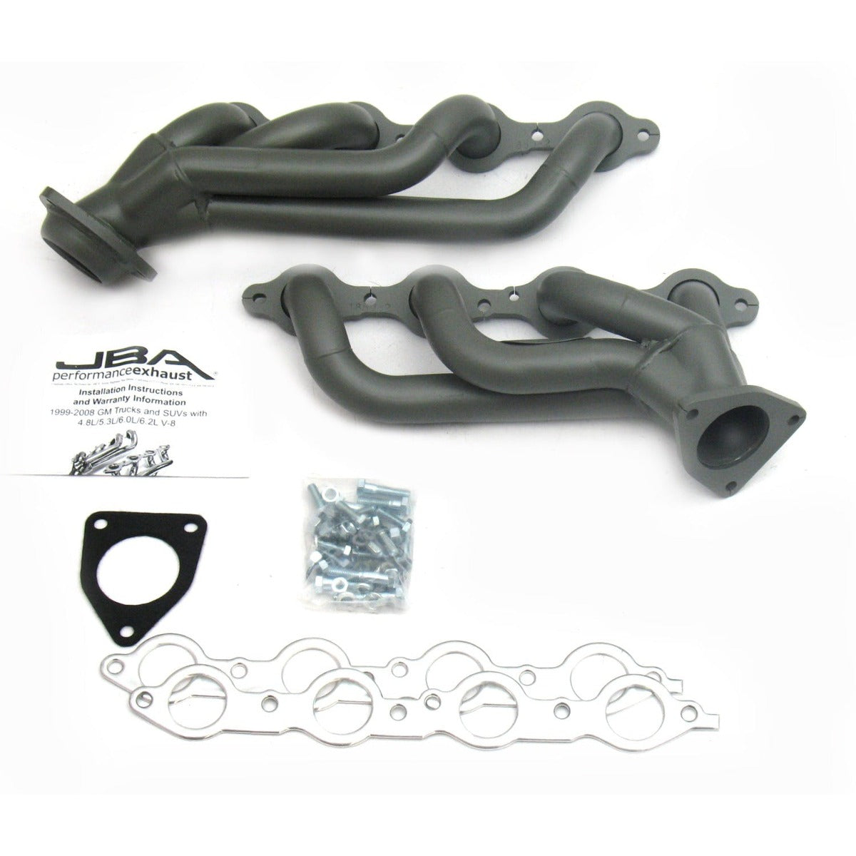 JBA Performance Exhaust 1850S-2JT 1850S-2JT 1 5/8 inch Shorty Stainless Steel 02-2012 GM Truck