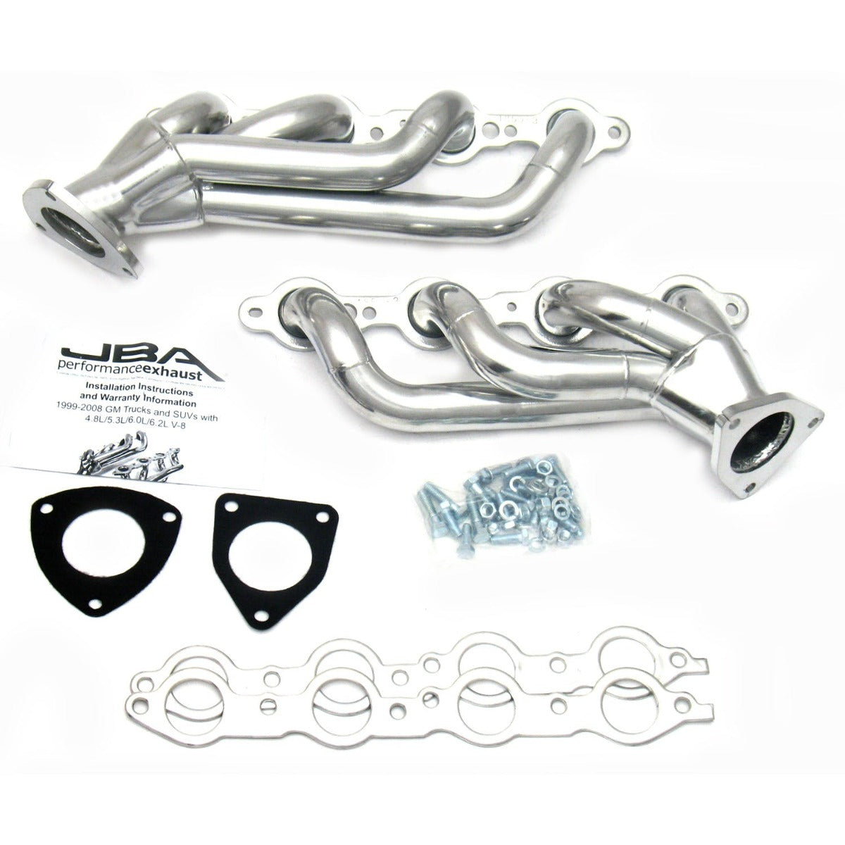 JBA Performance Exhaust 1850S-3JS 1850S-3JS 1 5/8 inch Shorty Stainless Steel 03-06 GM Truck/H