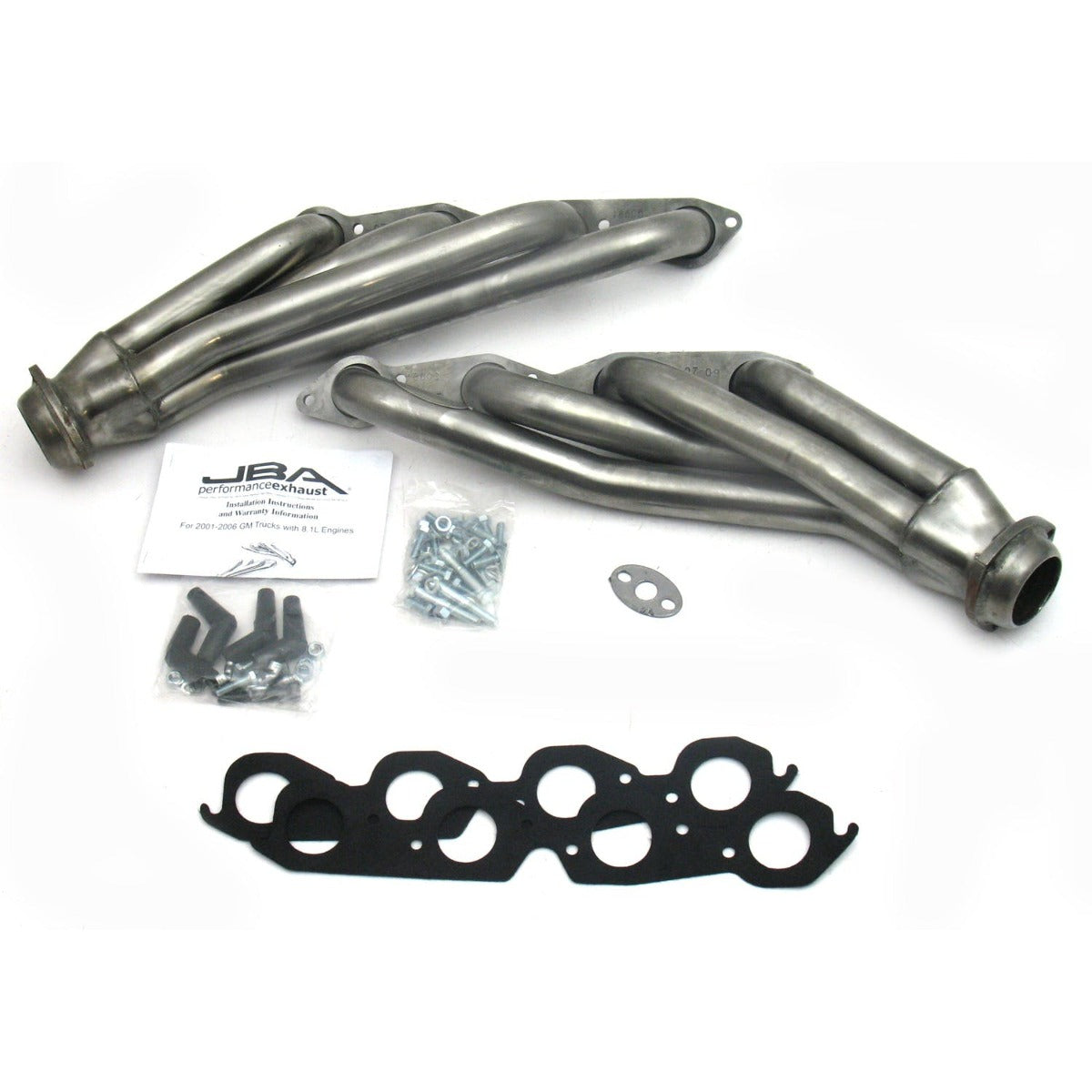 JBA Performance Exhaust 1860S 1860S 1 3/4 inch Shorty Stainless Steel 01-03 GM HD Truck 8.