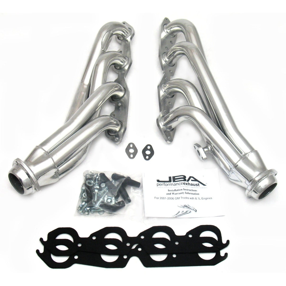 JBA Performance Exhaust 1860SJS 1860SJS 1 3/4 inch Shorty Stainless Steel 01-03 GM HD Truck