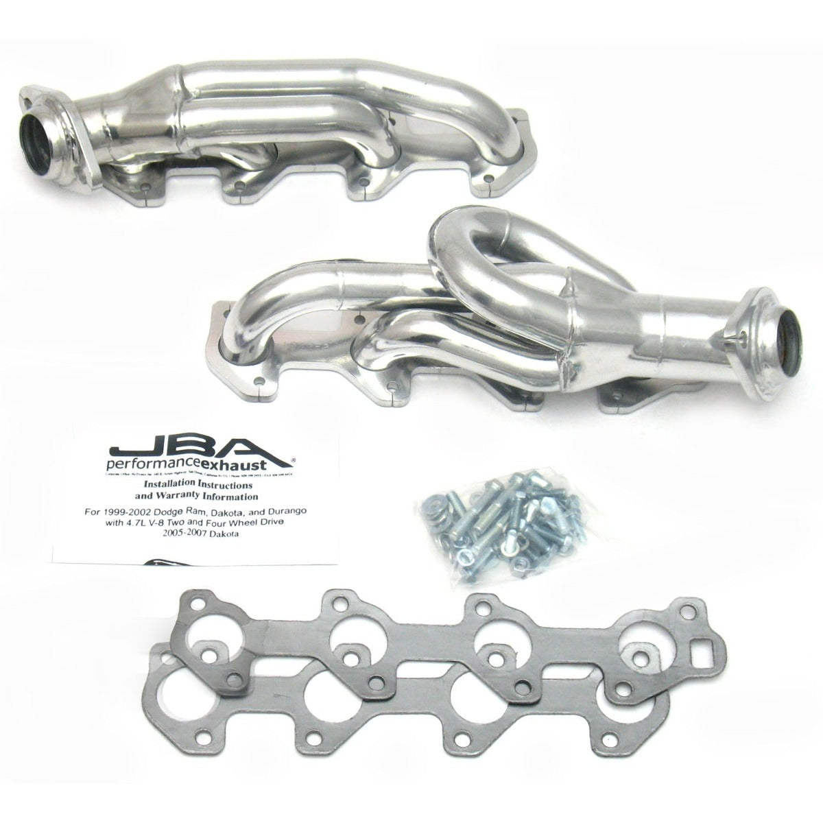 JBA Performance Exhaust 1949S-2JS 1949S-2JS 1 1/2 inch Shorty Stainless Steel Dodge 04-07 Dako