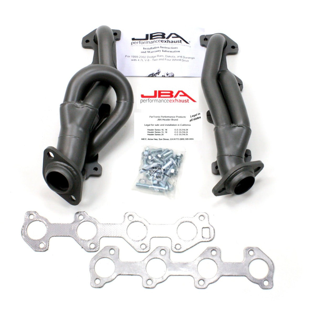 JBA Performance Exhaust 1949S-2JT 1949S-2JT 1 1/2 inch Shorty Stainless Steel Dodge 04-07 Dako