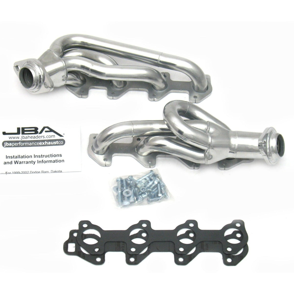 JBA Performance Exhaust 1949SJS 1949SJS 1 1/2 inch Shorty Stainless Steel 00-02 Dodge 4.7L D