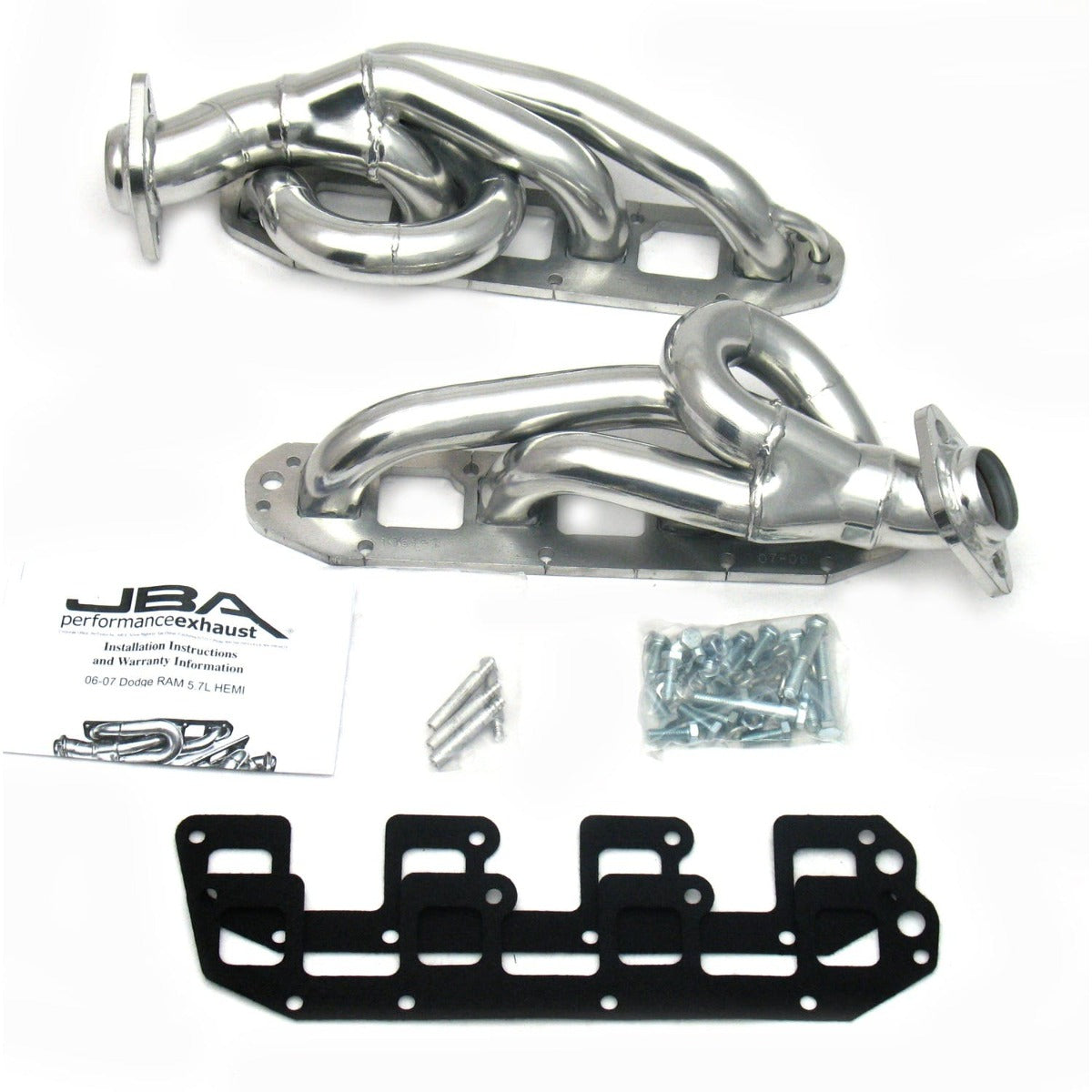 JBA Performance Exhaust 1961S-1JS 1961S-1JS 1 5/8 inch Shorty Stainless Steel 06-08 Ram 5.7L H