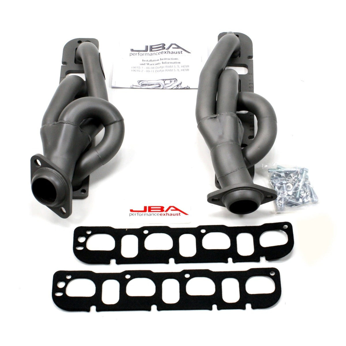 JBA Performance Exhaust 1961S-2JT 1961S-1JT 1 5/8 inch Shorty Stainless Steel 09-12 Ram 5.7L H