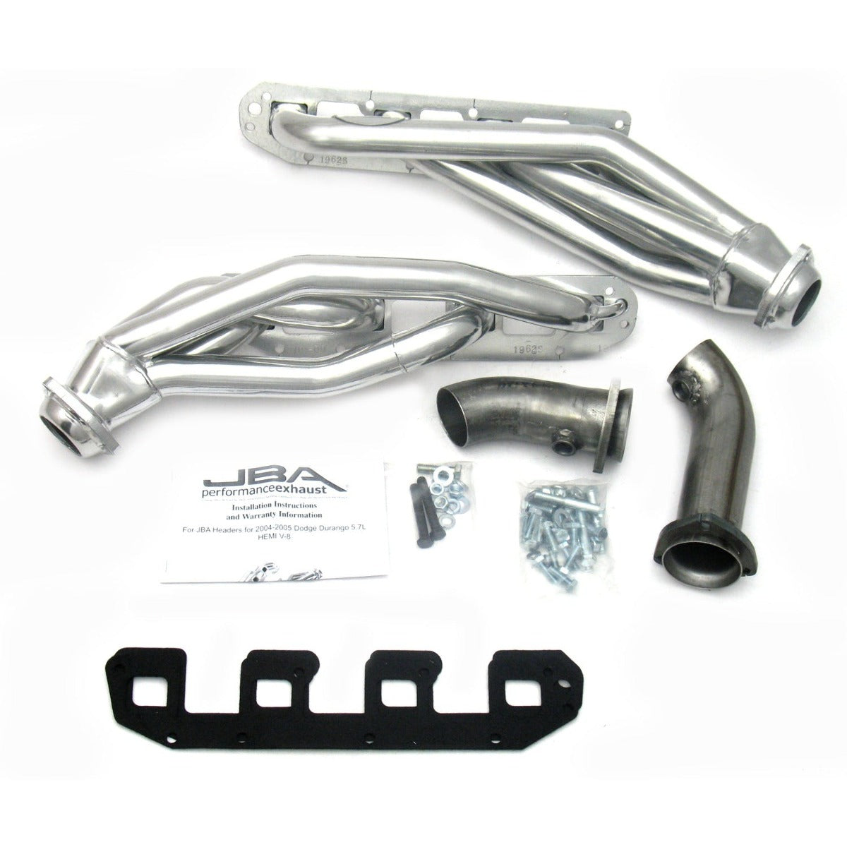 JBA Performance Exhaust 1962SJS 1962SJS 1 5/8 inch Shorty Stainless Steel 04-08 Hemi Durango
