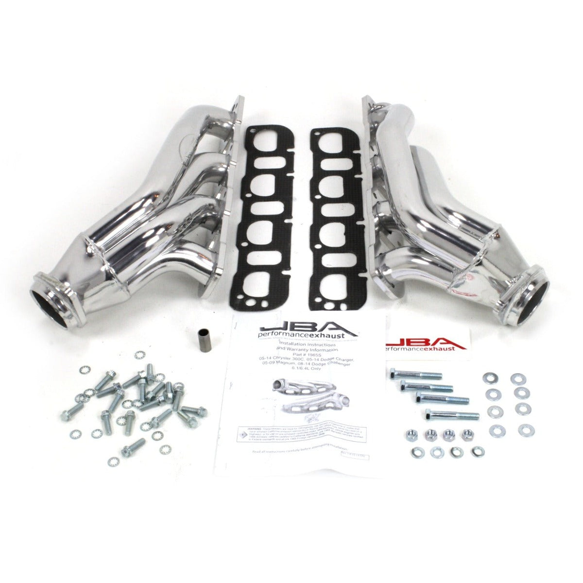 JBA Performance Exhaust 1965SJS 05-14  6.1/6.4L Chllngr/Chrgr/Mgnm/300C Silver Ceramic
