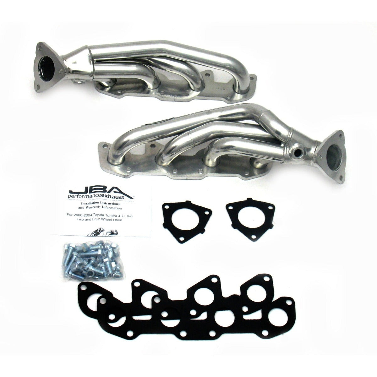JBA Performance Exhaust 2010SJS 2010SJS 1 1/2 inch Shorty Stainless Steel 00-04 Tundra/Sequo