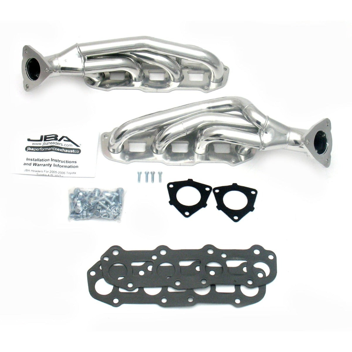 JBA Performance Exhaust 2011SJS 2011SJS 1 1/2 inch Shorty Stainless Steel 05-06 Tundra/Sequo