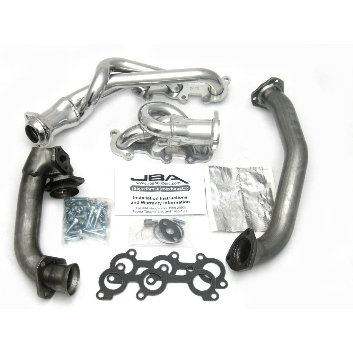 JBA Performance Exhaust 2032SJS 2032SJS 1 1/2 inch Shorty Stainless Steel 01-04 Tacoma 3.4L