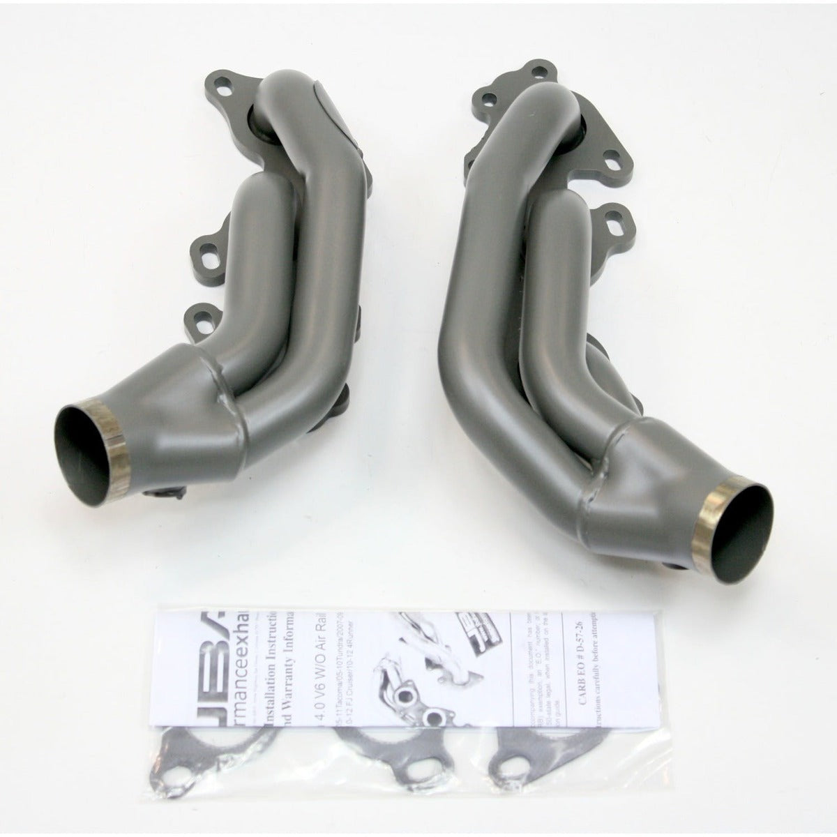 JBA Performance Exhaust 2035S-1JT 2035S-1 1 1/2 inch Shorty Stainless Steel 10-12 FJ; 10-12 4R
