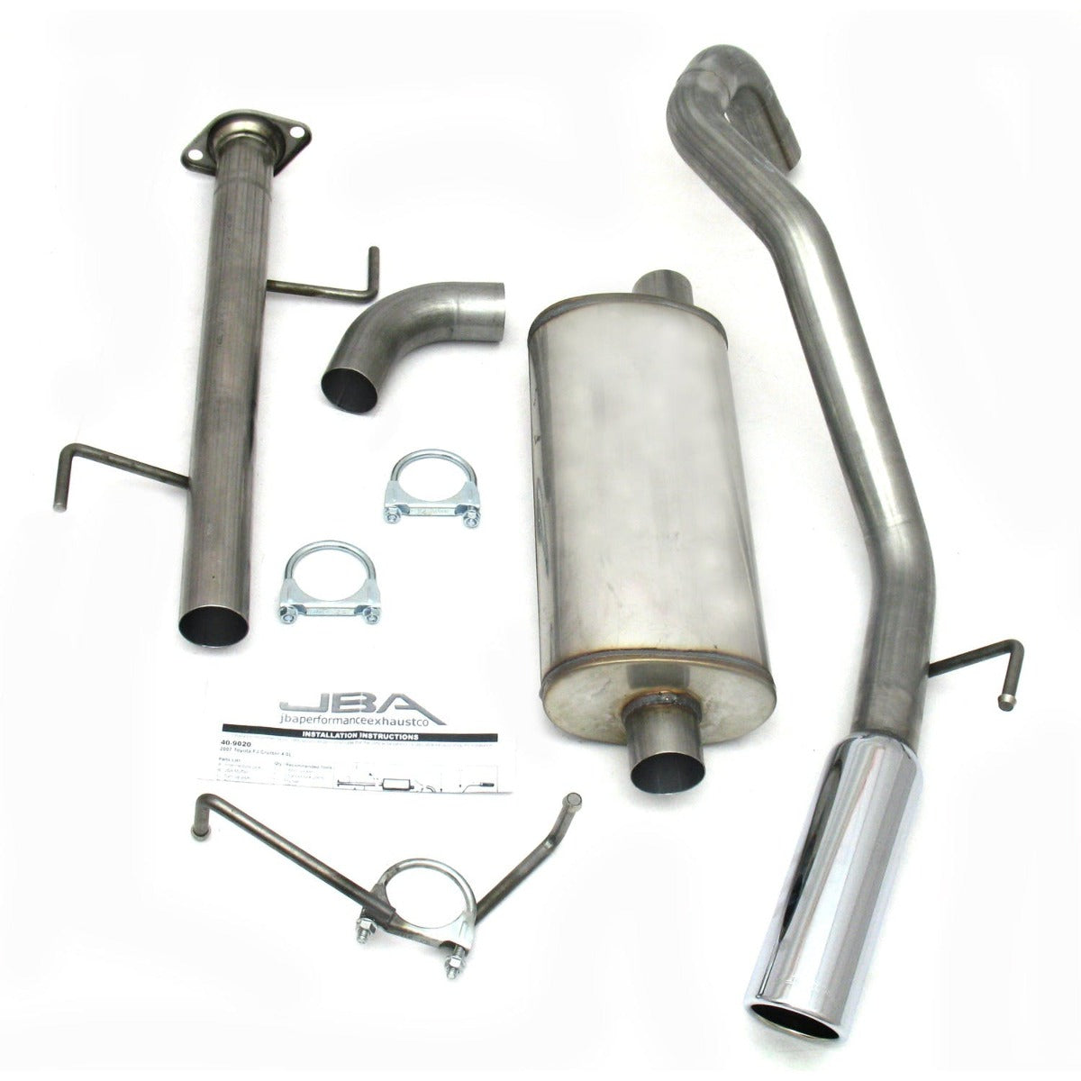 JBA Performance Exhaust 40-9020 40-9020 2.5 inch Stainless Steel Exhaust System 07-10 FJ Cru