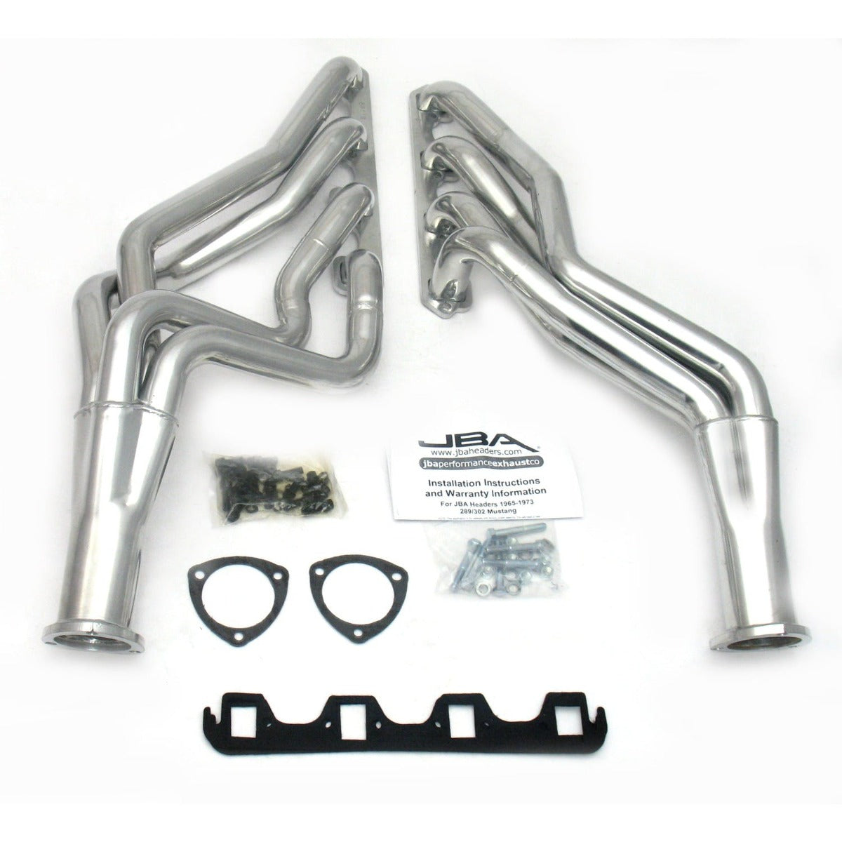 JBA Performance Exhaust 6611SJS 6611SJS 1 3/4 inch Long Tube Stainless Steel 65-70 Mustang 3