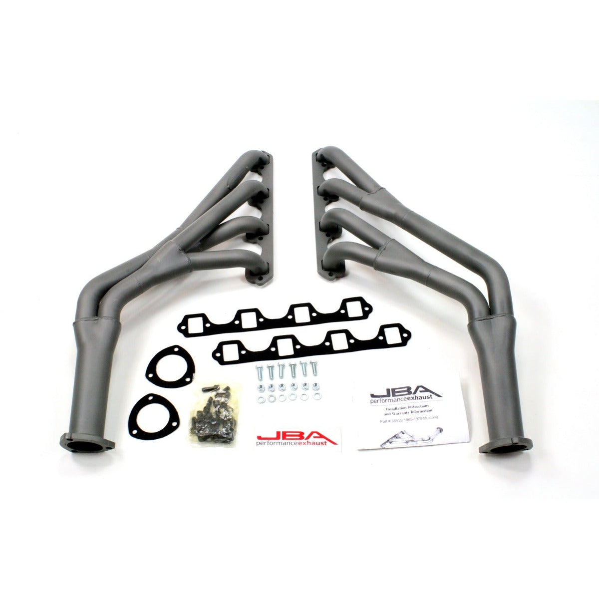 JBA Performance Exhaust 6651SJT JBA 6651SJT 1 5/8 Long Tube SS 65-70 Mustang 289/302 Tri-Y Titnm Crmc