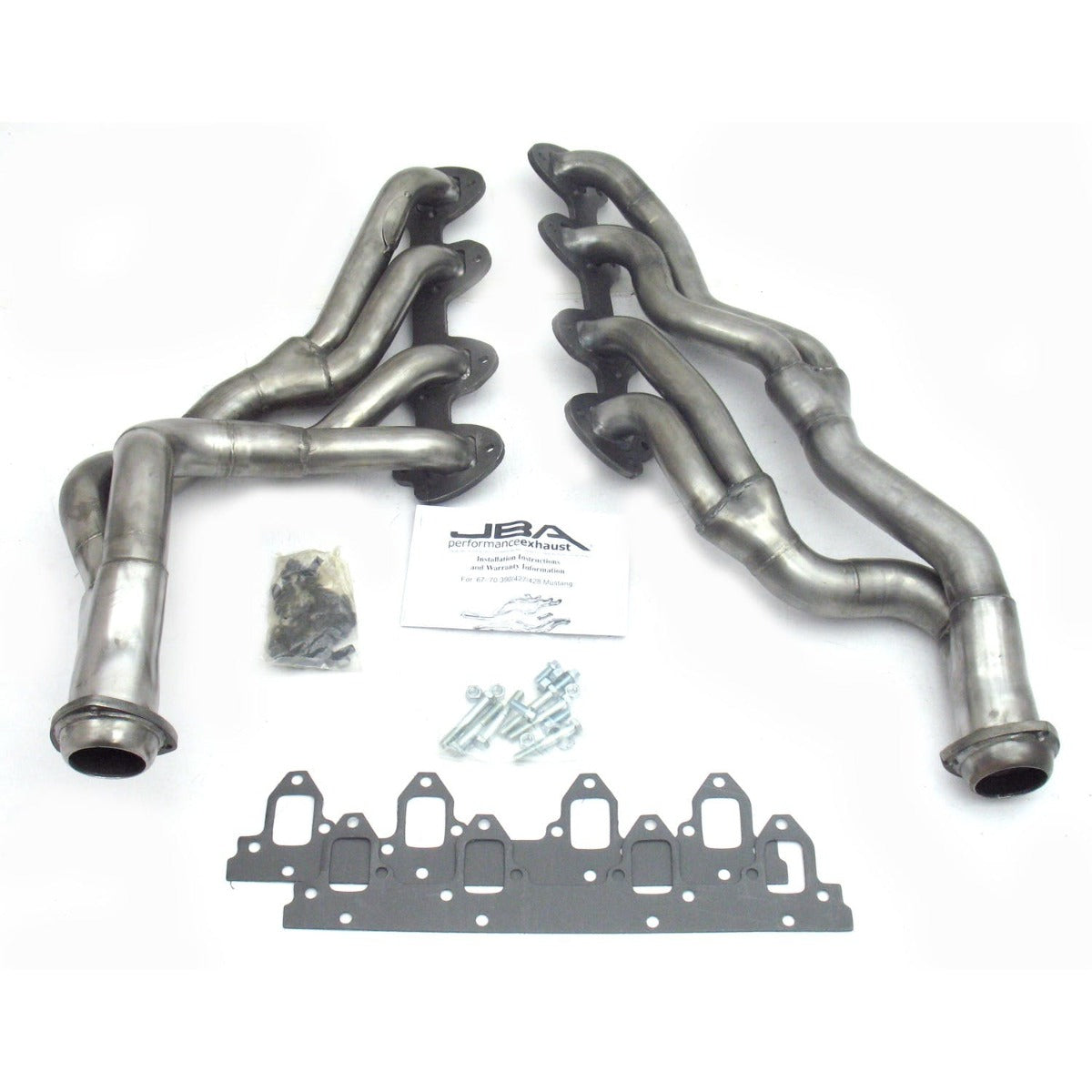 JBA Performance Exhaust 6655S 6655S 1 3/4 inch Long Tube Stainless Steel 67-70 Mustang 390