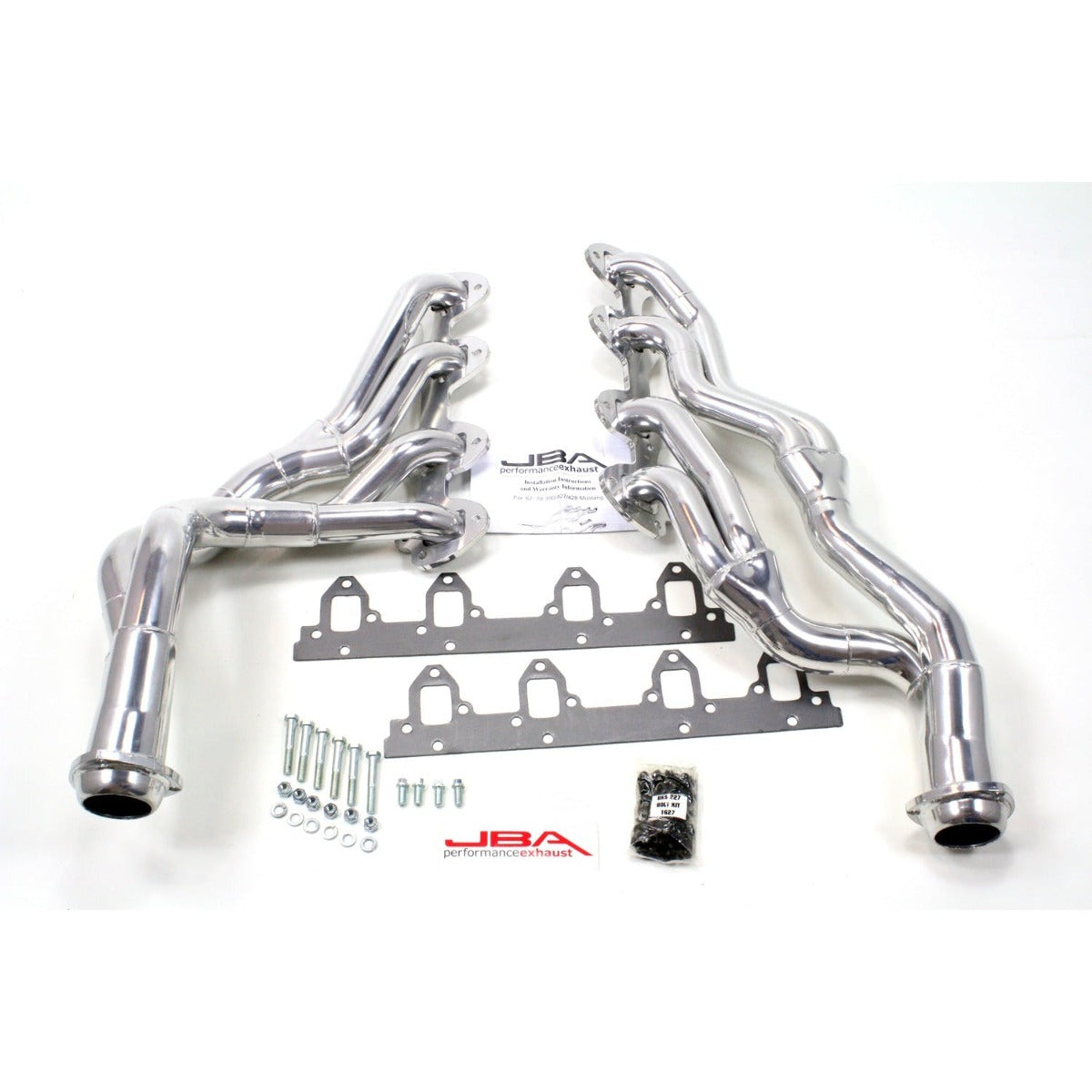 JBA Performance Exhaust 6655SJS 6655SJS 1 3/4 inch Long Tube Stainless Steel 67-70 Mustang 3