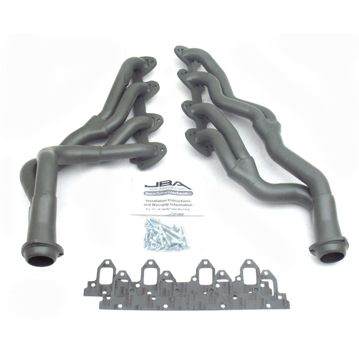 JBA Performance Exhaust 6655SJT 6655SJT 1 3/4 inch Long Tube Stainless Steel 67-70 Mustang 3