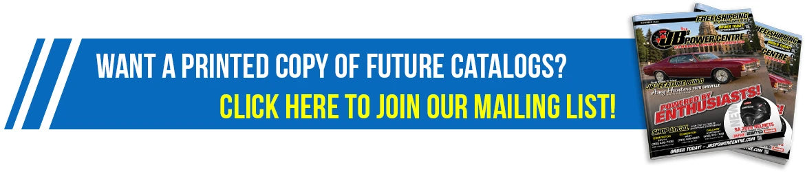 Want a printed copy of future catalogs? Join our mailing list