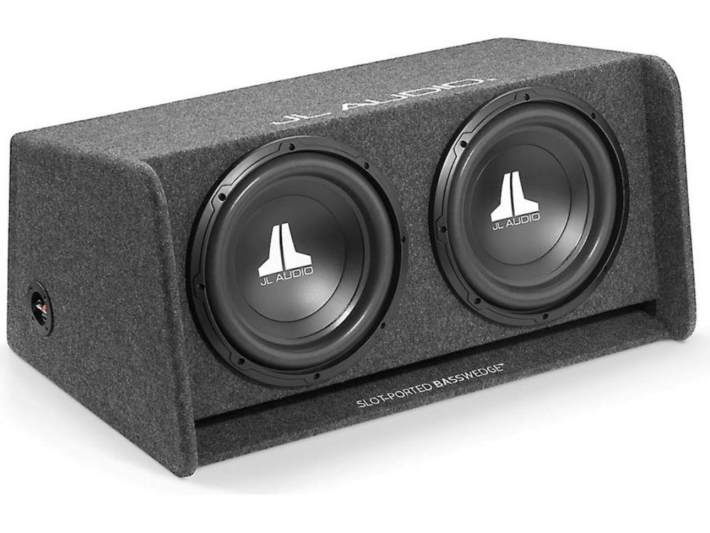 JL Audio BASSWEDGE ENCLOSED CAR SUBWOOFER: DUAL 12W0V3-4 PORTED DOW CP212W0V3