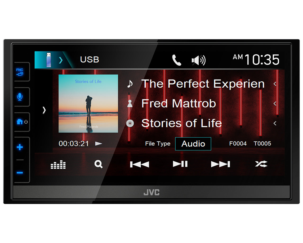 JVC KW-M780BT Digital Media Receiver featuring 6.8-inch Capacitive Touch Control Monitor