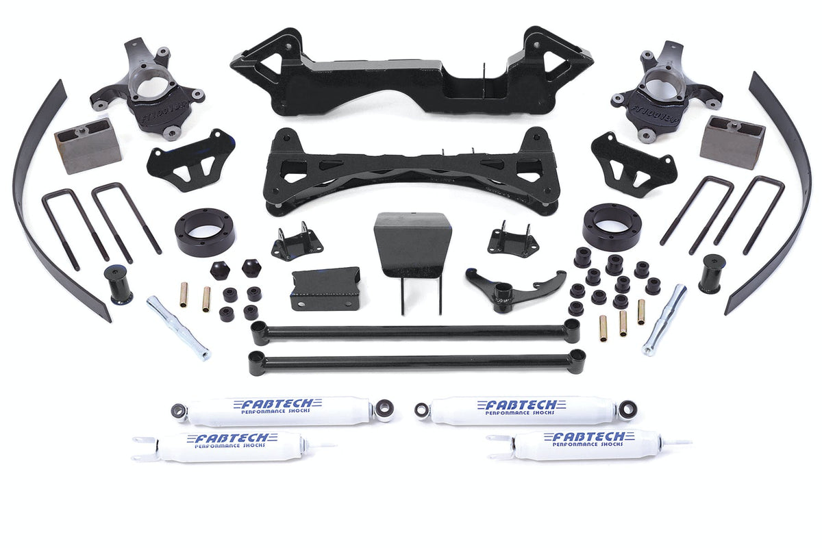 Fabtech K1000 6in. PERF SYS W/PERF SHKS 00-06 GM K1500 P/U 4WD