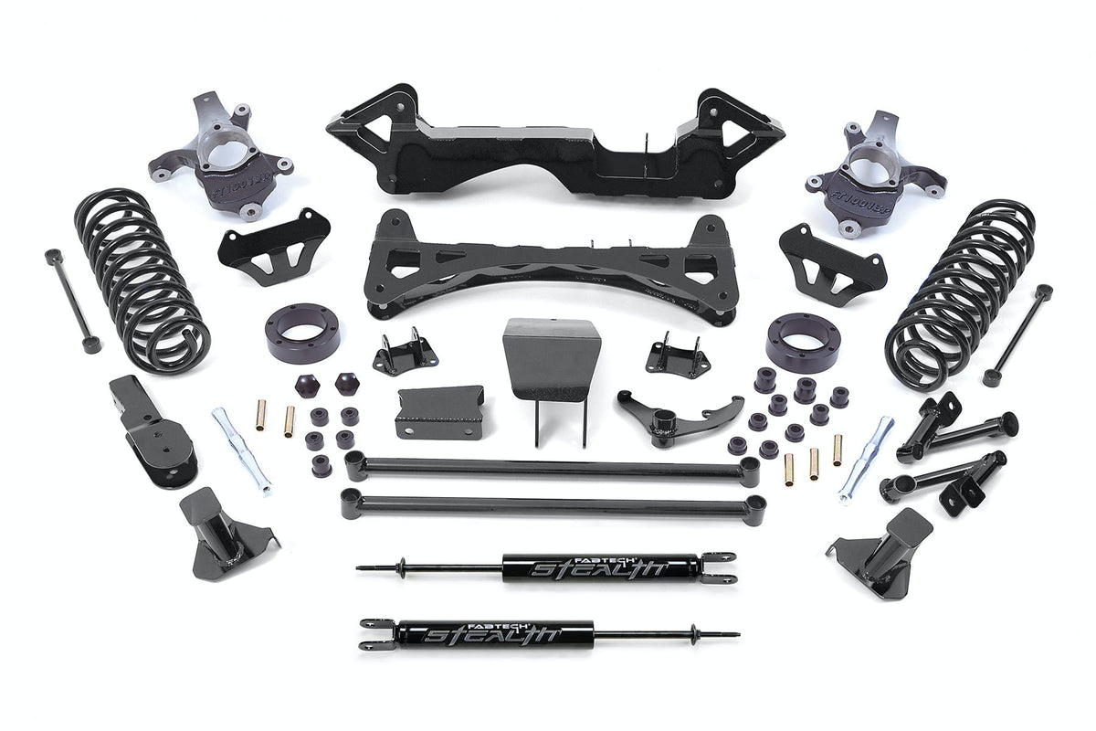 Fabtech K1009M 6in. PERF SYS W/STEALTH FRT 00-06 GM K1500 SUB/YUK/TAHOE/AVAL 4WD W/STD RR SHKS