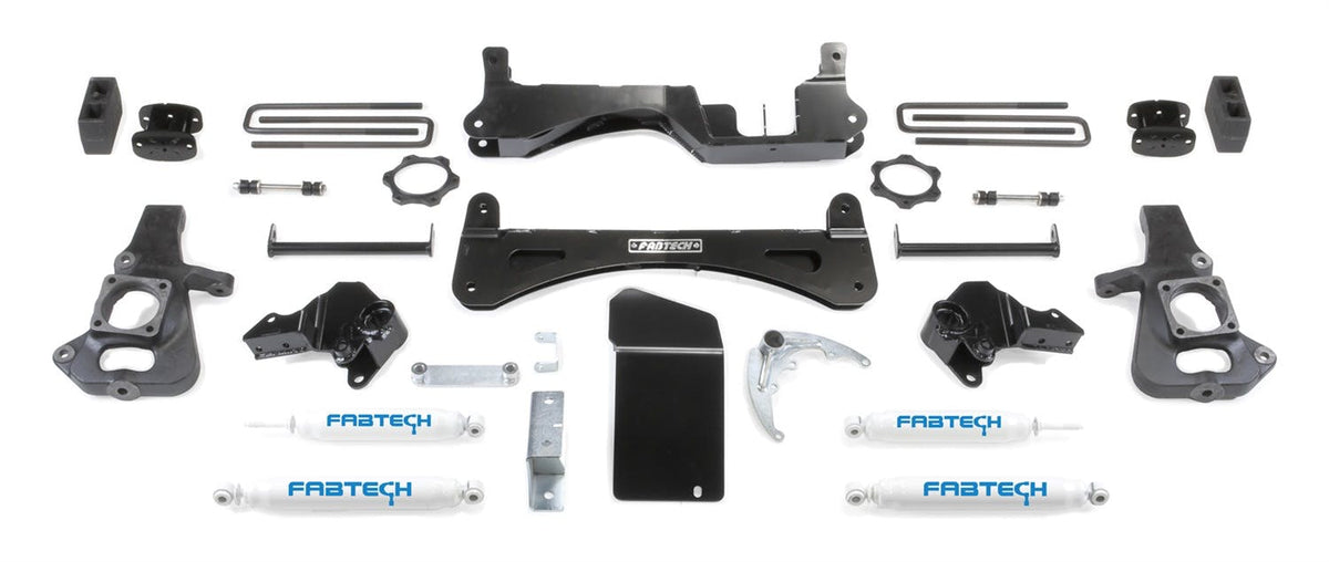 Fabtech K1045 6in. RTS SYS W/PERF SHKS 01-10 GM C/K2500HD; C/K3500HD
