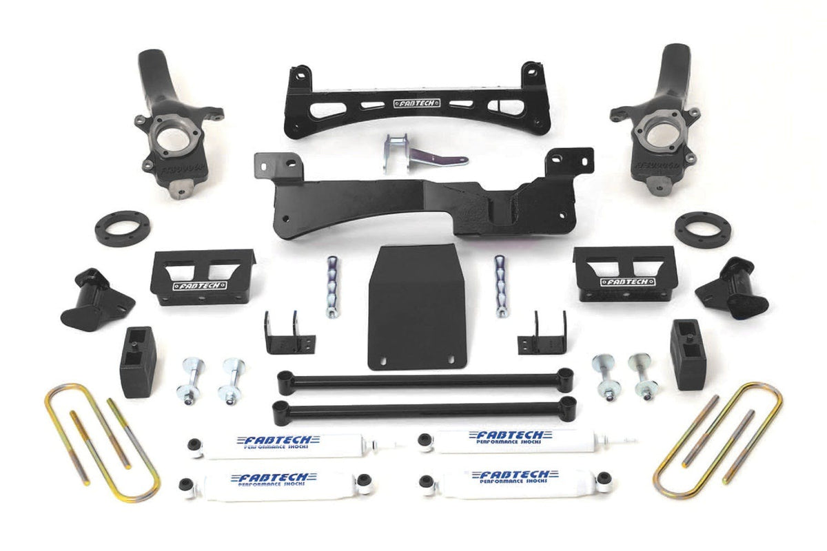 Fabtech K2004 6in. PERF SYS W/PERF SHKS 97-03 FORD F150 4WD SPR CRW/SPR CAB 04 F150 4WD HERITA