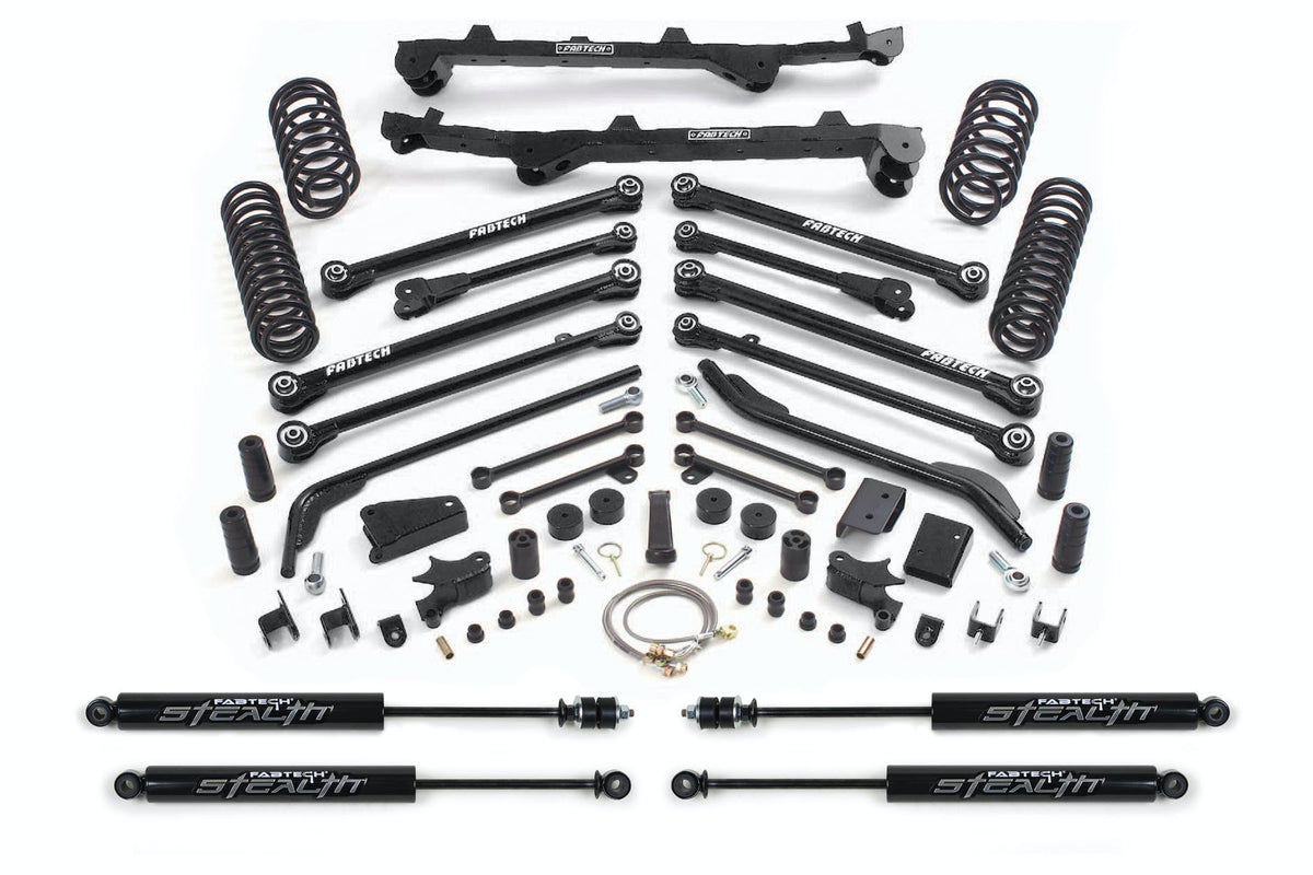 Fabtech K4010M 6in. LONGARM W/FRT/RR CS/STEALTH 03-06 JEEP TJ ALL NONUNLTD MDLS 4WD