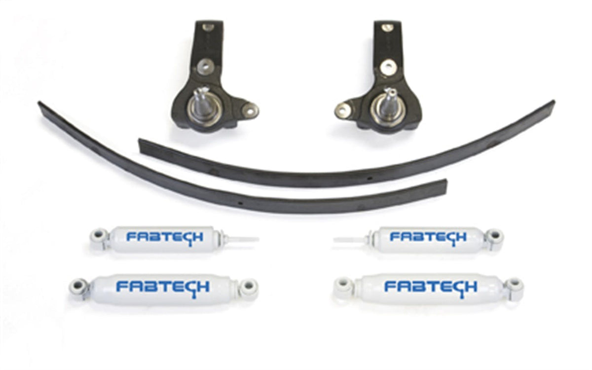 Fabtech K7014 3in. SPINDLE SYS W/PERF SHKS 95.5-04 TOY TACOMA 5 LUG 2WD