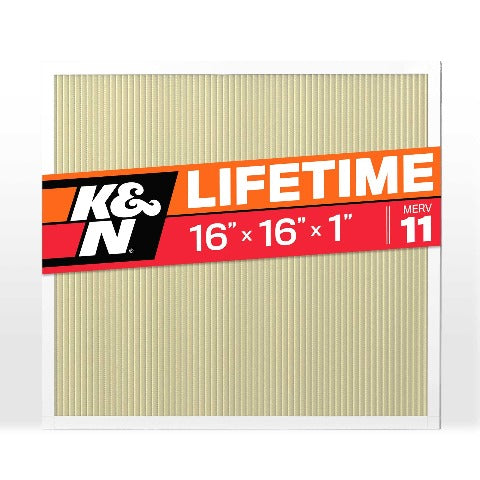 K&N HVC-11616 HVAC Filter; 16 x 16 x 1, MERV 11