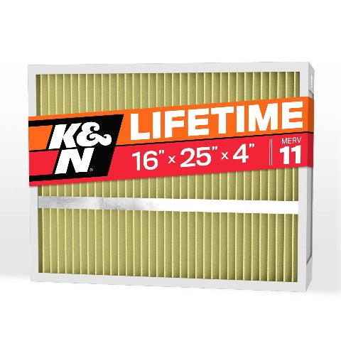 K&N HVC-41625 HVAC Filter; 16 x 25 x 4, MERV 11