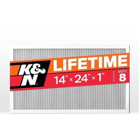 K&N HVC-8-11424 HVAC Filter; 14 x 24 x 1, MERV 8