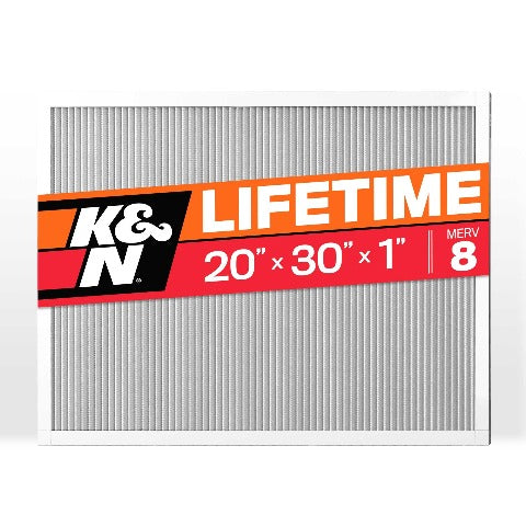 K&N HVC-8-12030 HVAC Filter; 20 x 30 x 1, MERV 8