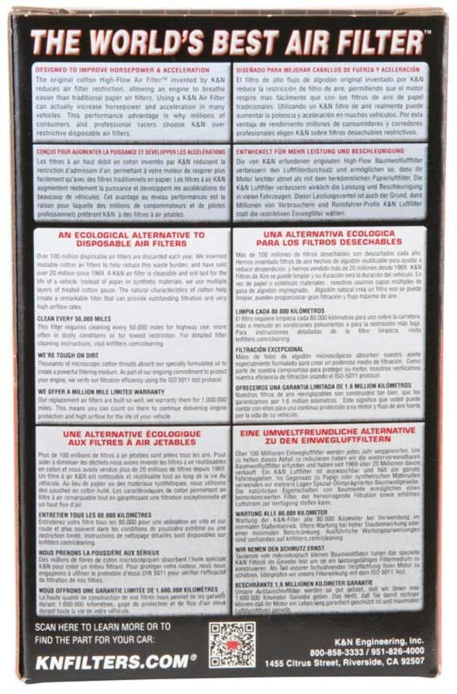 K&N RU-5111 Universal Clamp-On Air Filter