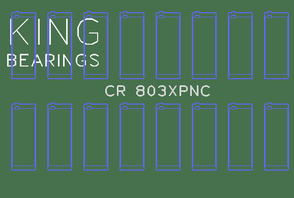 King Engine Bearings Inc CR 803XPNC STDX CONNECTING ROD BEARING SET For CHEVROLET SBC 265CI 283CI 327CI